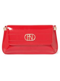 Forever New - Red Shiloh Sleek Plate Signature Shoulder Bag