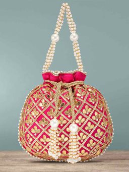 Peora - Potli Bags for Women Evening Ethnic Bride Purse with Drawstring (P09Rp)