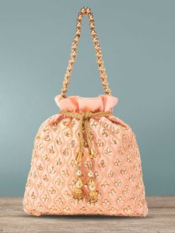 Peora - Potli Bags For Women Evening Bag Clutch Ethnic Bride Purse With Drawstring (P27Pch)