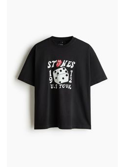 H&M - Men Black Oversized Fit T-Shirt