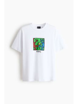 H&M - Men White Loose Fit T-Shirt