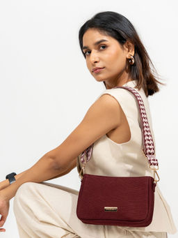 Joon Blu - Solid Cherry Maroon Sling Bag (S)