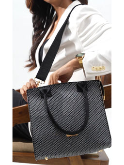 Joon Blu - Black Spacious Tote Bag with Detachable Strap (M)
