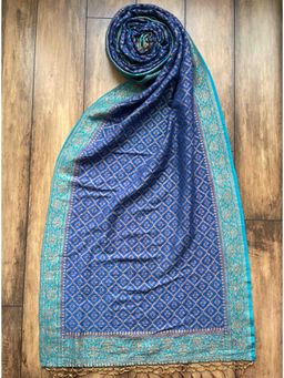 Umay Benaras - Blue Geometric Dupatta