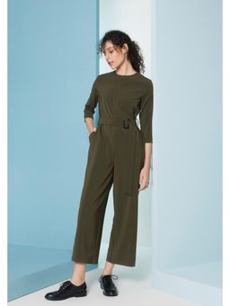 Perona - Lou Olive Jumpsuit with Belt