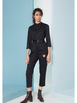 Perona - Tomo Black Jumpsuit with Belt