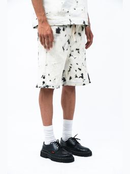 THNWHN - Bubble Gum White Tie & Dye Denim Shorts