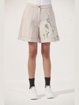 Muvazo - Beige Match Mood Shorts