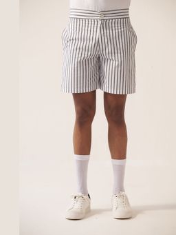 Muvazo - White Urban Line Shorts