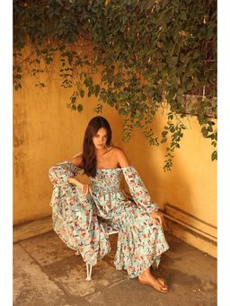 HOUSE OF SAL - Blue Florida Layered Jumpsuit