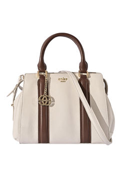 Eske - Vanille Color Solid Pattern Satchel for Womens