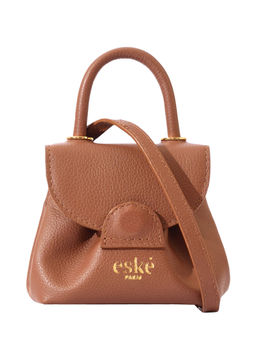 Eske - Cognac Color Solid Pattern Nano Bag for Womens