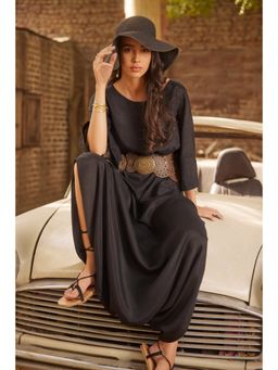 Femmella - Black Solid Jumpsuit