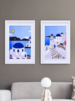 At Home by Nilkamal - Santorini MDF Base 3D Painting