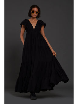 Mati - Black Tiered Gown