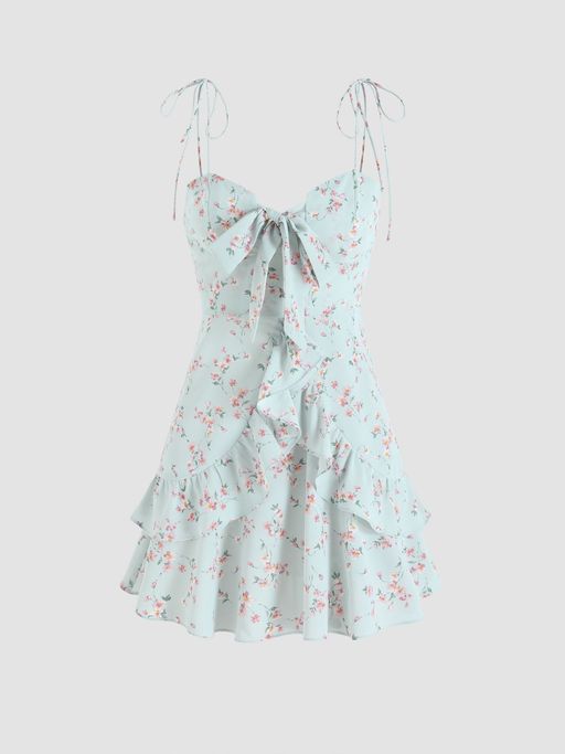 Buy Cider Blue Floral Corset Dress Online