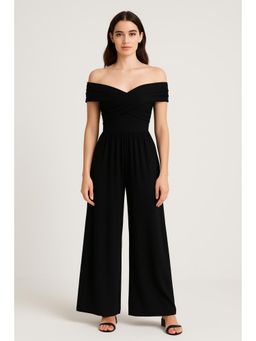 Cider - Off-Shoulder Criss Cross Jumpsuit
