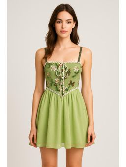 Cider - Secret Garden Corset Mini Dress