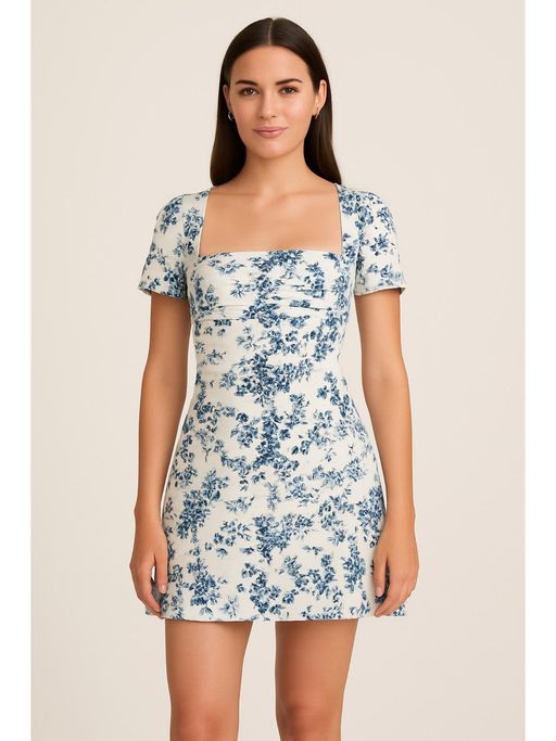 toile de jouy ruched mini dress Buy Cider Toile De Jouy Ruched Mini Dress Online