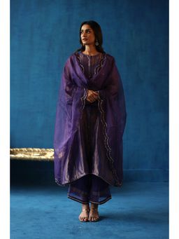 Begum Pret - Purple Kala Khatta Kurta & Pant with Dupatta (Set of 3)