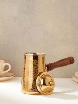 Fabindia - Golden Padma Stainless Steel Teapot