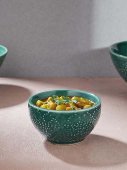 Fabindia - Teal Nafisa Ceramic Katori