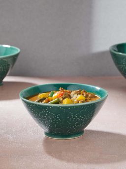 Fabindia - Teal Nafisa Ceramic Serving Bowl