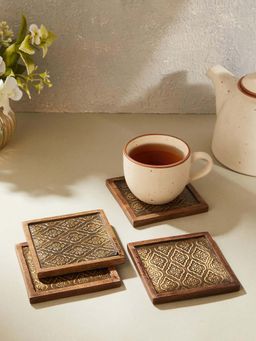 Fabindia - Purvi Wooden Coasters