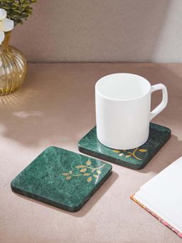 Fabindia - Green Anura Stone Coasters