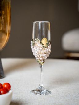 Home Couture Collective - Limited Edition - Claire - Rose Quartz Champagne Glass