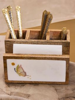 Home Couture Collective - Artecut - Marble Inlay Cultery Holder