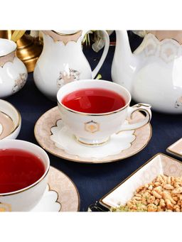 ICHKAN - Peach Legacy 12 Pcs Tea Cup & Saucer