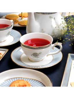 ICHKAN - Grey Iris 12 Pcs Tea Cup & Saucer