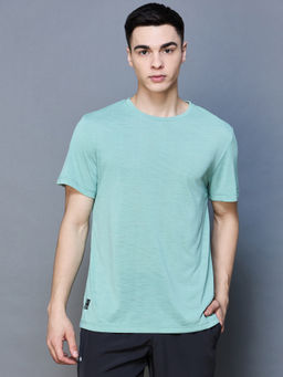 Dida - Teal Comfort Fit Round Neck Half Sleeve T-shirt