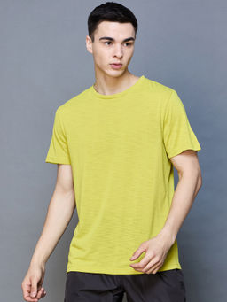 Dida - Yellow Comfort Fit Round Neck Half Sleeve T-shirt