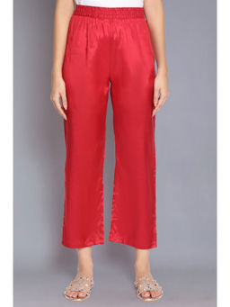 WISHFUL by W - Red Solid Straight Pants