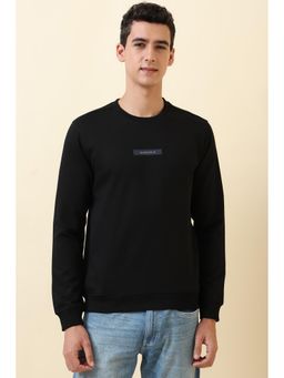 Allen Solly - Men Black Crew Neck Full Sleeves Casual Sweatshirt