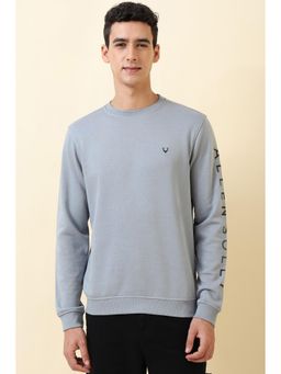 Allen Solly - Men Light Blue Crew Neck Full Sleeves Casual Sweatshirt