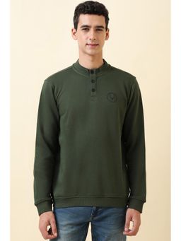 Allen Solly - Men Green Full Sleeves Casual Sweatshirt