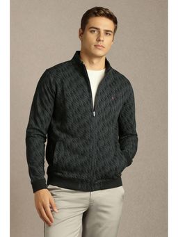 Louis Philippe - Men Casual Black Print Jacket