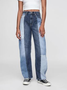 GAP - Womens Loose Colorblock Mom Fit Jeans
