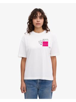 Twenty Dresses by Nykaa Fashion - White Typography Oversized T-Shirt