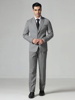 TAHVO - Men Peak Lapel Grey Blazer with Pant