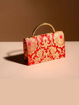 BE CHIC - Gulaab Brocade Purse Red