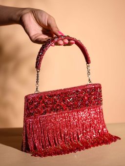 BE CHIC - Women Leher Red Potli