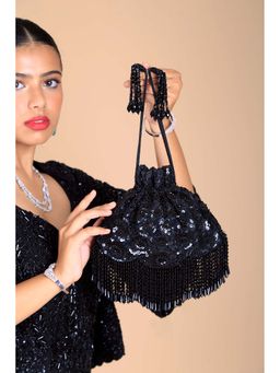 Adora By Ankita - Black Zina Flapper Potlis