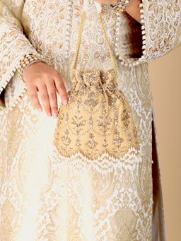 Adora By Ankita - Gold Nur Jahan Bucket Bag