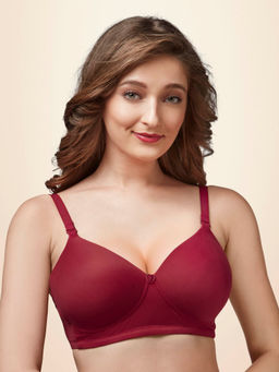 Trylo - Touche Woman Soft Padded Full Cup Bra - Cherry