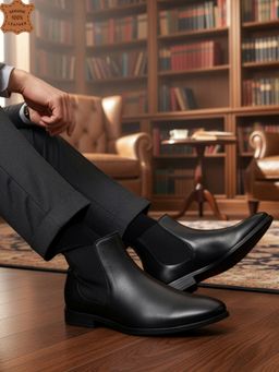 Carlton London - Men Black Chelsea Boots