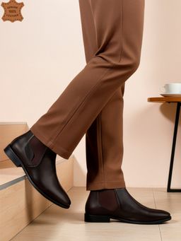 Carlton London - Men Dark Brown Chelsea Boots